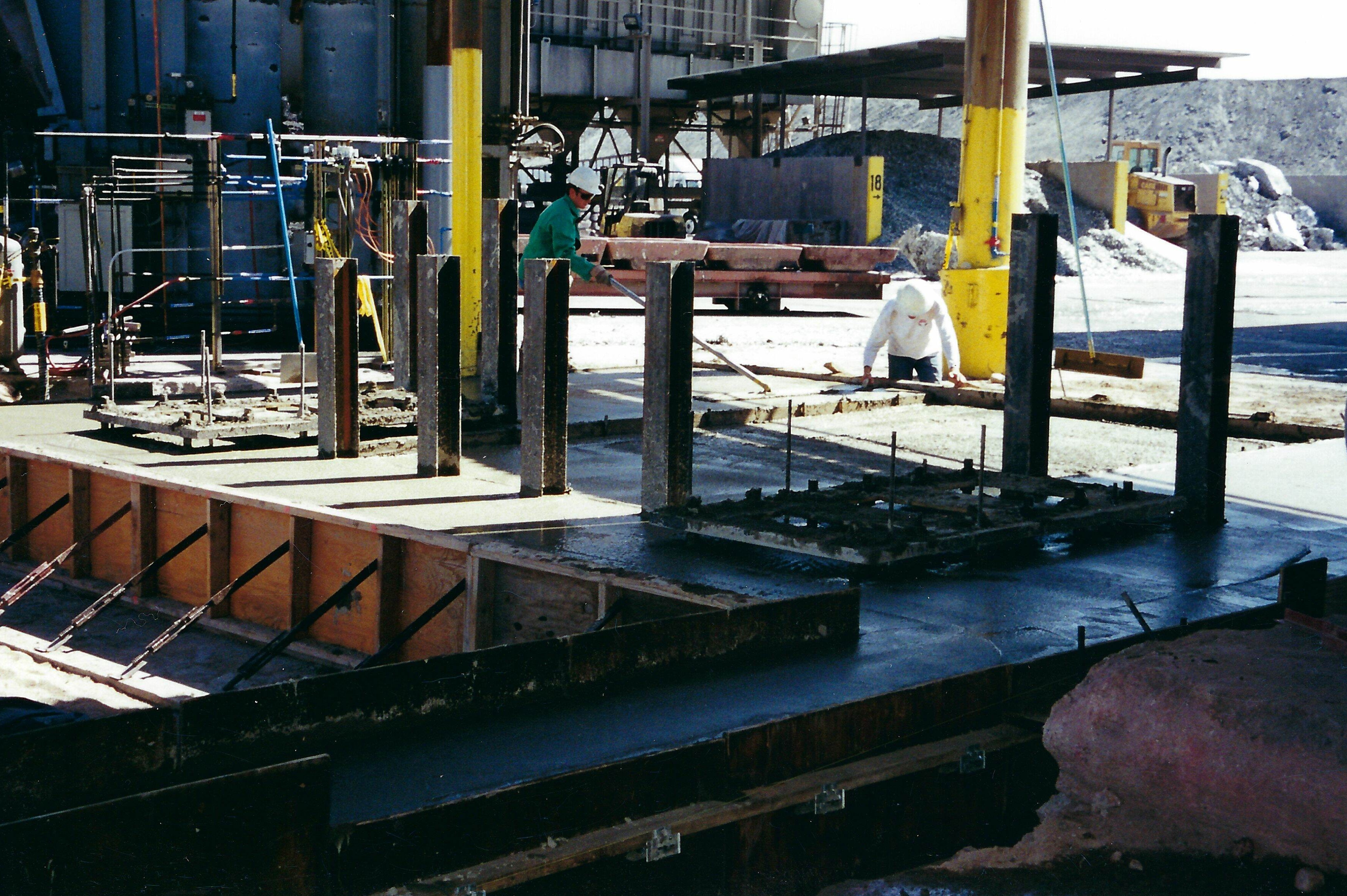Major concrete pour at Imsamet furnace foundation
